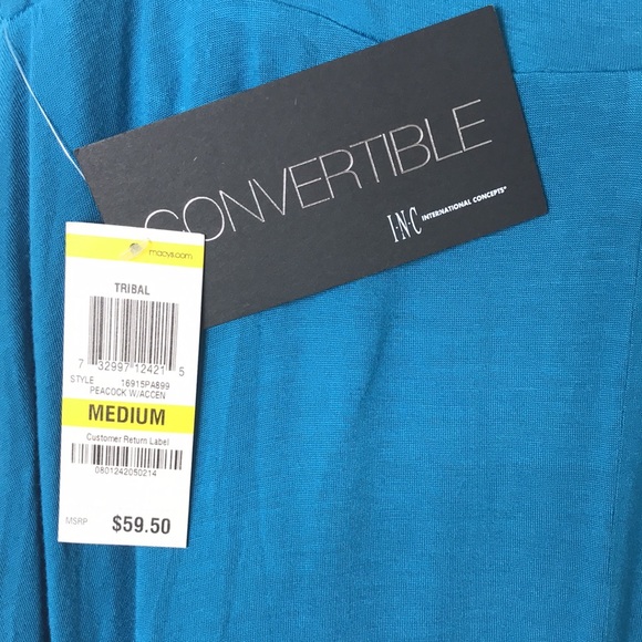 International Concepts (INC) summer skirt in turquoise/teal Size M - Picture 4 of 4